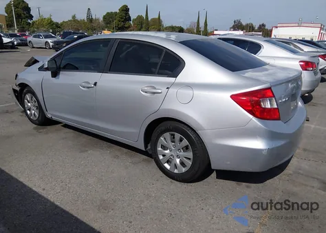 2012 Honda Civic Lx z USA, uszkodzony, nr VIN 2HGFB2F56CH335557